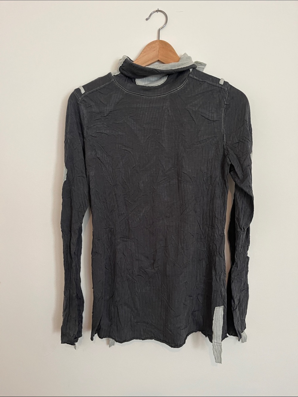 Women’s Long Sleeve Layered Look Tee — Charcoal